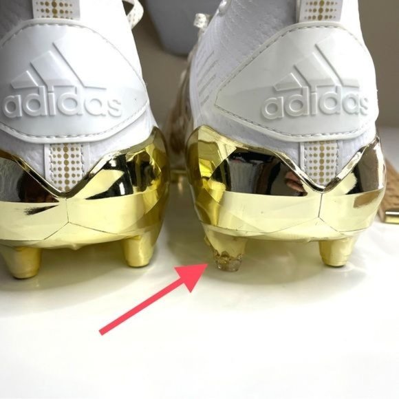 ADIDAS ADIZERO X ANNIVERSARY Men's Football Cleats SZ 18 Cheetah GOLD METALLIC - Picture 16 of 16